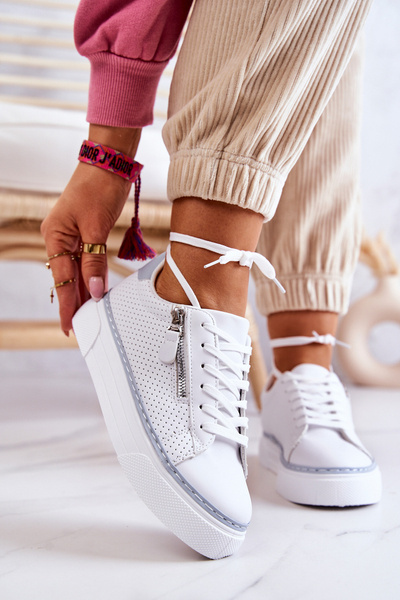 Chaussures De Sport Sur La Plateforme Blanche Et Bleue Louisa