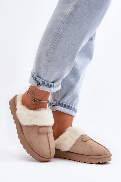 Women's Snow Boots with Fur Beige Villene
