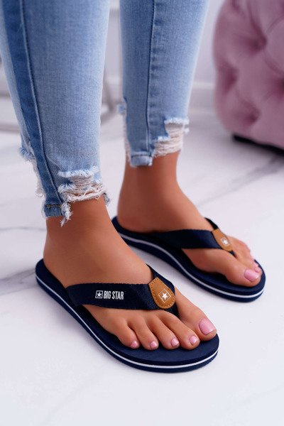 Women's Flip Flops Big Star DD274A254 Navy Blue