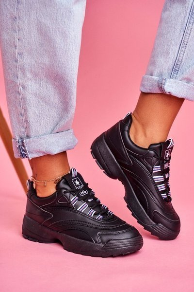 Női sportcipő tornacipő fekete Boston