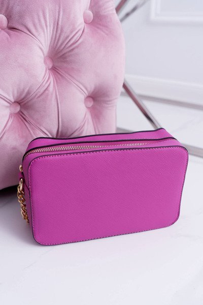 Sac à main porté épaule avec chaîne dorée Fuchsia