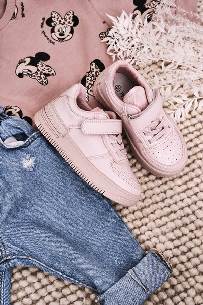 Chaussures de sport pour enfants avec velcro rose Airy