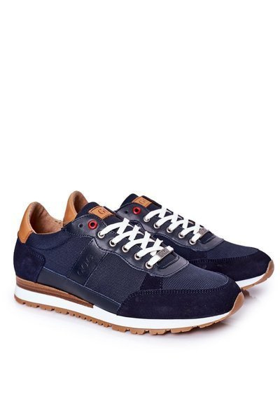 Chaussures de sport pour hommes, baskets GOE HH1N4053 bleu marine