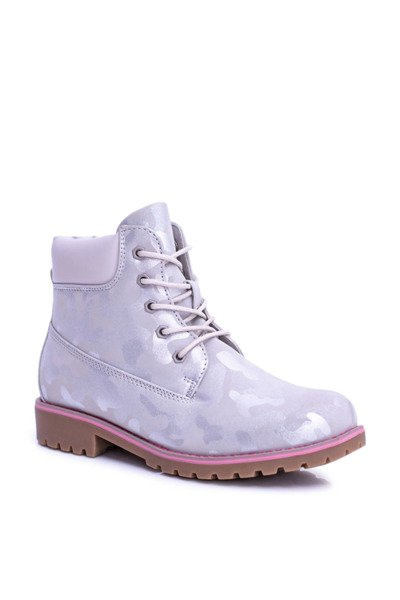 Bottes de trappeur grises chauffées pour jeunes enfants MoroStyle