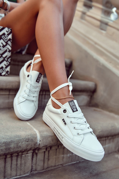 Inscripție din piele pentru femei Pantofi de tenis Star Big EE274316 White