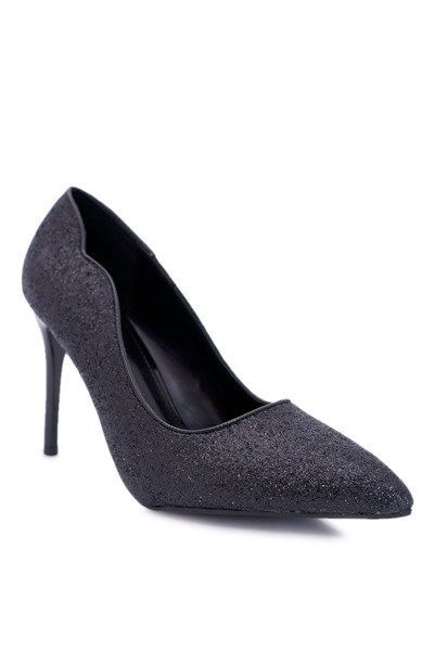 Escarpins Femme Brocart Noir Extrade