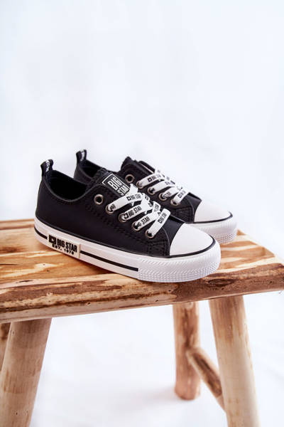 Ledersneaker für Kinder BIG STAR KK374039 Schwarz