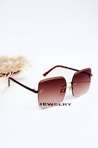 Große Damen-Sonnenbrille 400UV E4721 Braun