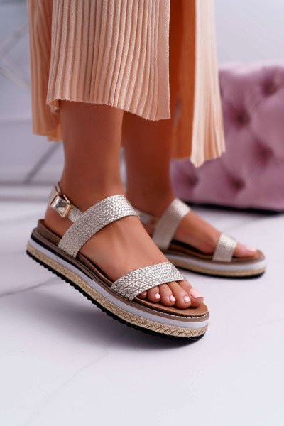 Női Platform szandál Espadrilles Gold Sarabel
