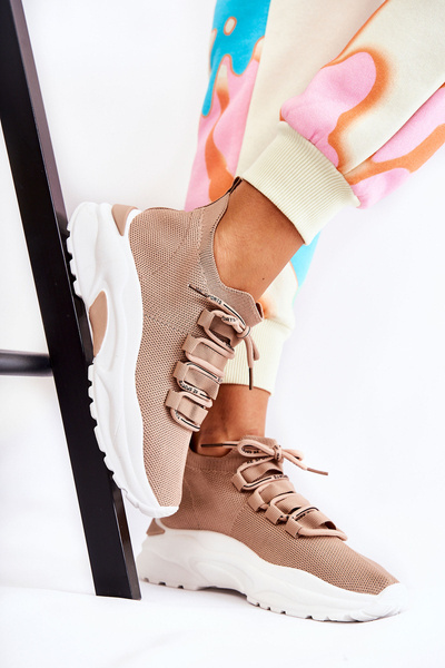 Damen Sport Socken Schuhe Beige KeSports
