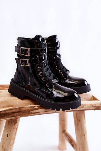 Bottes Laquées Enfant Big Star KK374131 Noir