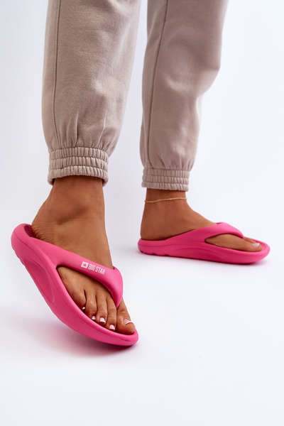 Tongs en mousse pour femmes Big Star NN274A651 Fuchsia