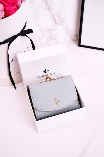 Petit Portefeuille Femme Fermeture Avec Crochet MILANO Bleu