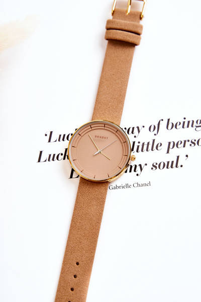 Women's Analog Suede Watch Without Nickel Ernest Beige