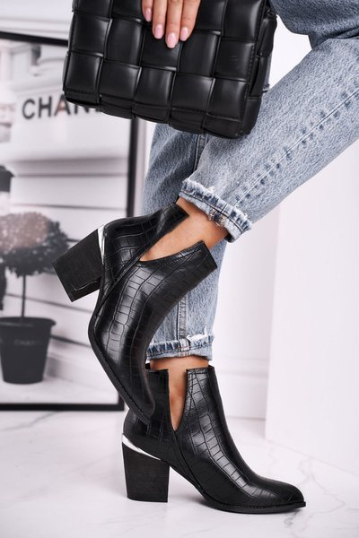 Damen Stiletto Stiefel Schwarz Ruben