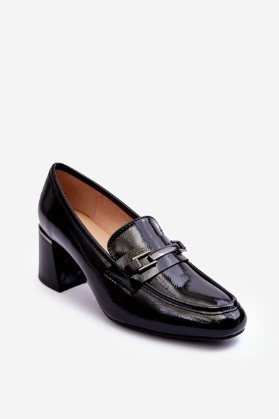 Sandale cu toc cu idona neagră stiletto