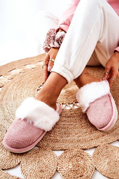 Chaussons Doublés Polaire Rose Flamarin