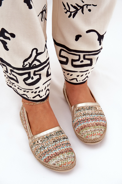 Espadrile Elegante Din Piele Cu Împletitură Multicolor Zazoo 10178