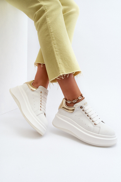 Baskets en cuir pour femmes GOE NN2N4031 Blanc
