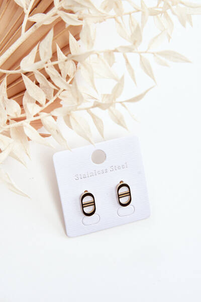 Ovale ohrstecker Gold