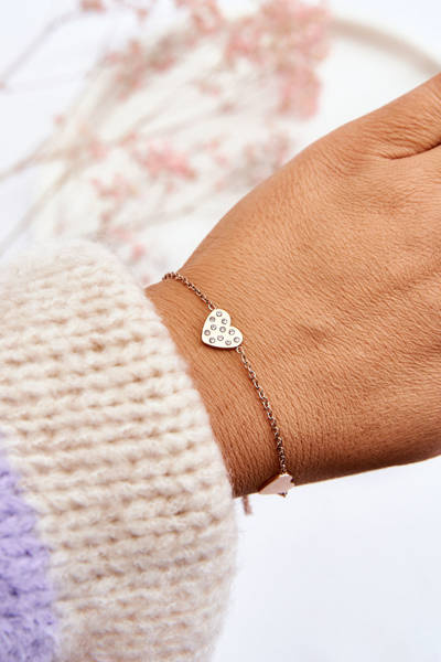 Bracelet Femme Celebrity 3 Coeurs Or Rose
