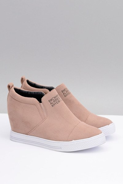 Baskets Snekers Femme Lu Boo Slip-on Beige Kaori