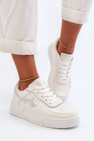 Baskets Plateforme Femme Blanc Zeparine