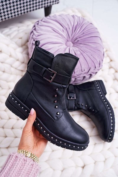 Boots Doublées Polaire Femme Noir Piano