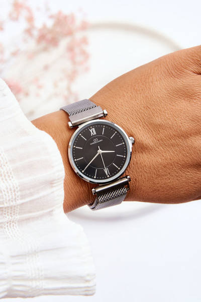 Montre analogique Giorgio&Dario Mesh Bracelet Argent-Noir