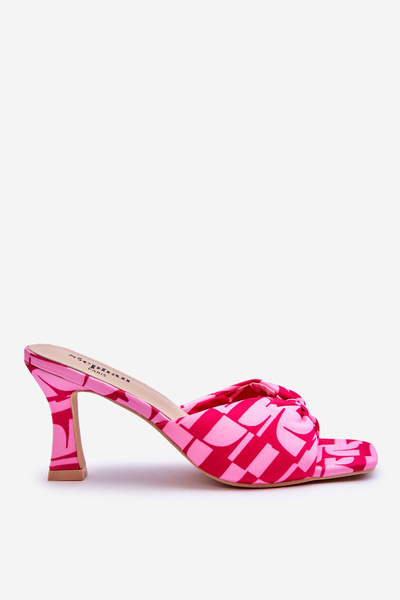 Talons hauts à la mode en imprimé rose Floria