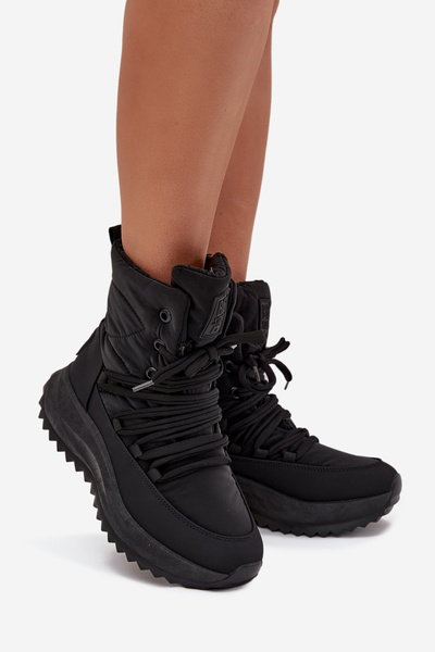 Damen Schneestiefel Mit Reißverschluss Big Star SS274059 Schwarz