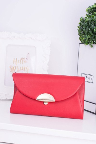 Red Clutch Bag Chain kézitáska