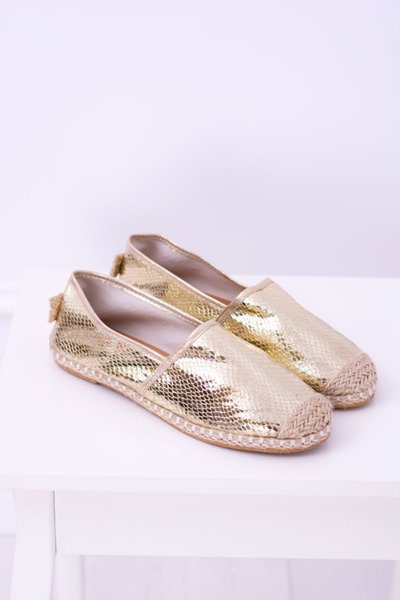 Lu Boo Damen Slip-on Gold Espadrilles Pray
