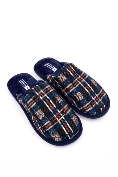 Pantoufles à grille rembourrées pour hommes Navy Whisper