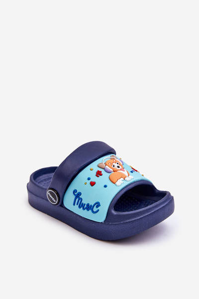 Claquettes Légères Enfant à Motif Animal bleu marine Rico