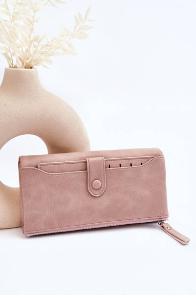 Portefeuille Large Femme Rose Evina