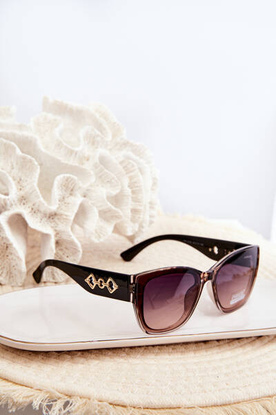 Lunettes de soleil marron UV400 pour femmes