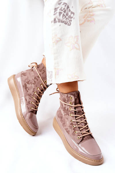 Sport bőrcipő Lewski 3034 Beige Moro