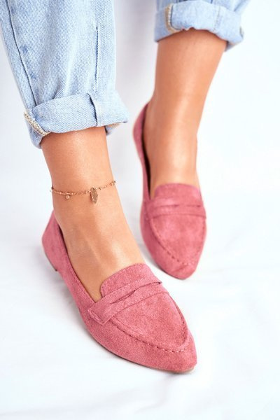 Moteriški zomšiniai mokasinai CH-1M6 Pink Laveria