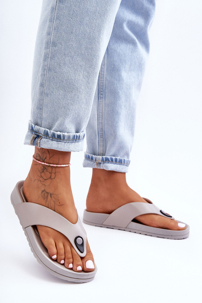 Damen Japonische Clogs Auf Plattform Grauer Bellitta