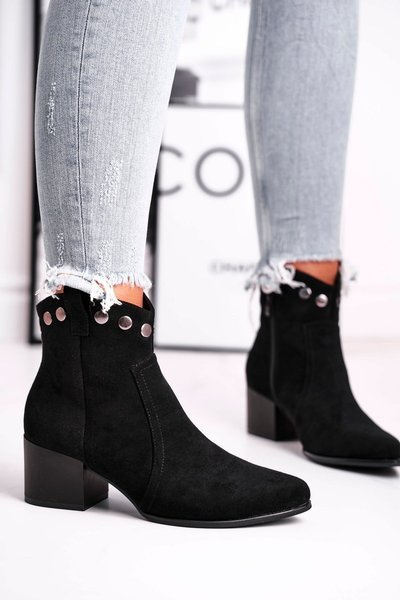 Moteriški batai ant kulno Sergio Leone juodi BT617