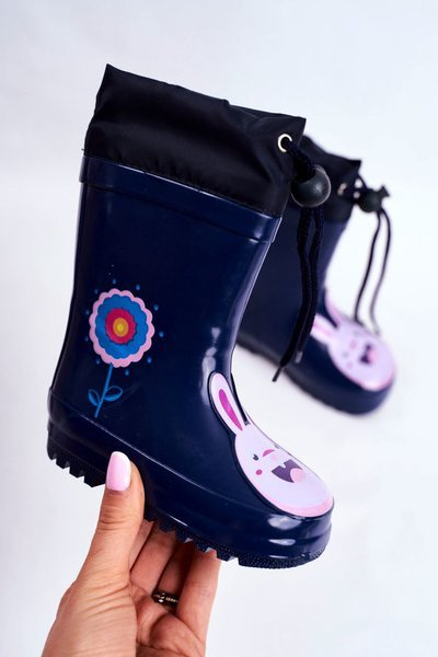 Cizme de cauciuc pentru copii Cizme Rabbit Navy Mordeso