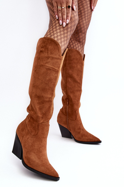 Santiags Daim Tendance Camel Delia