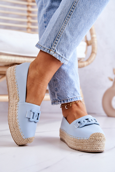 Klasszikus espadrillák a platformon Blue Julianne