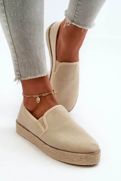 Női bézs platform Espadrilles Naloenma