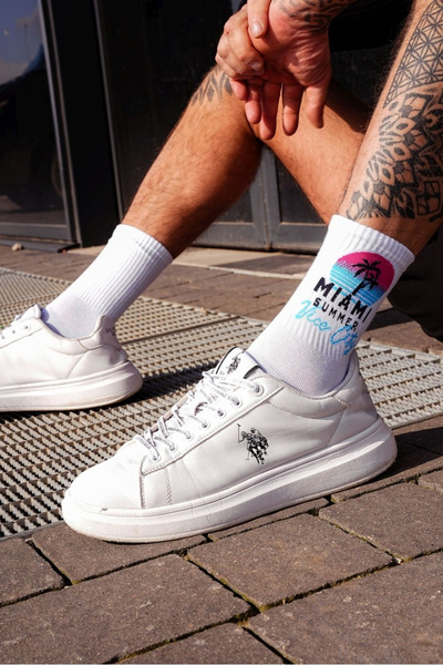 Chaussettes Hommes MIAMI SUMMER Blanc