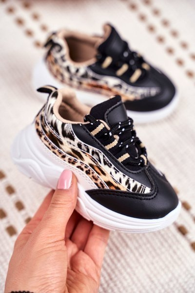 Chaussures de sport pour enfants noires Dante