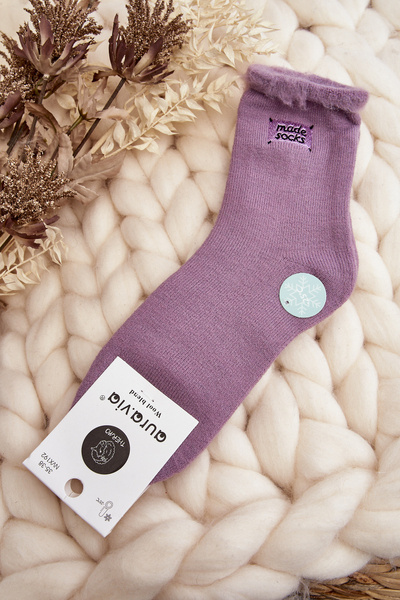 Chaussettes épaisses pour femmes violettes