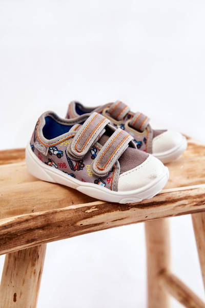 Children's Sneakers Cars Befado 907P139 Grey