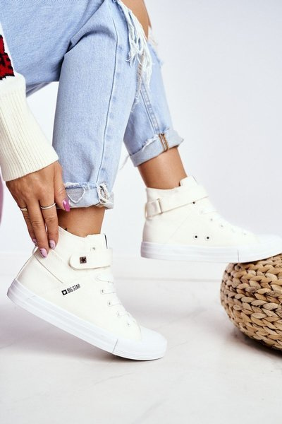Baskets hautes pour femmes Big Star FF274579 blanc